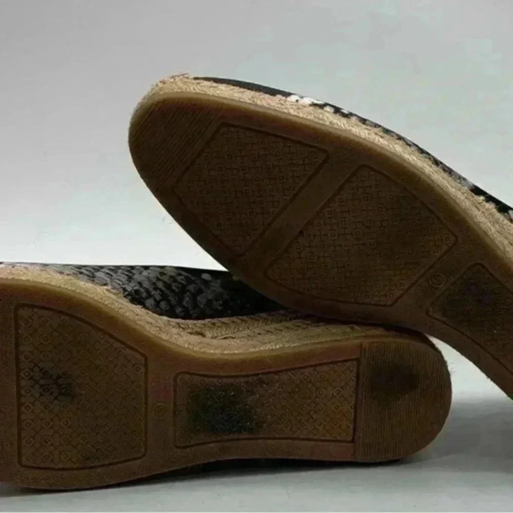 Tory Burch Snake Print Espadrille Flats Women's Shoes Size 8.5